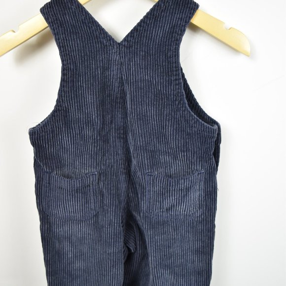 Navy corduroy overalls with football patch - Picture 9 of 9
